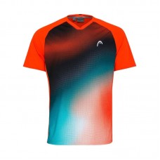 Camiseta Head TopSpin Mandarina Print Vision Camiseta Head TopSpin Mandarina Print Vision